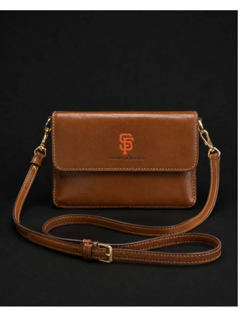Women's Dooney & Bourke Crossbody Bag Brown with Orange SF Logo NFL Summer